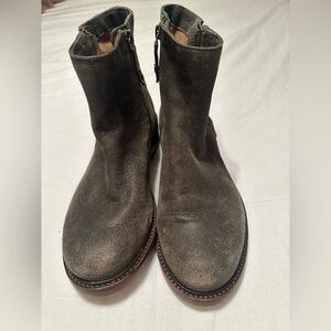 Trask Genuine Leather Gray Distressed Brylee Boots